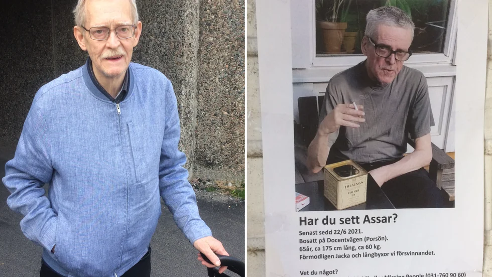 Rolf Ling saknar sin försvunne vän Assar Norbrink. 