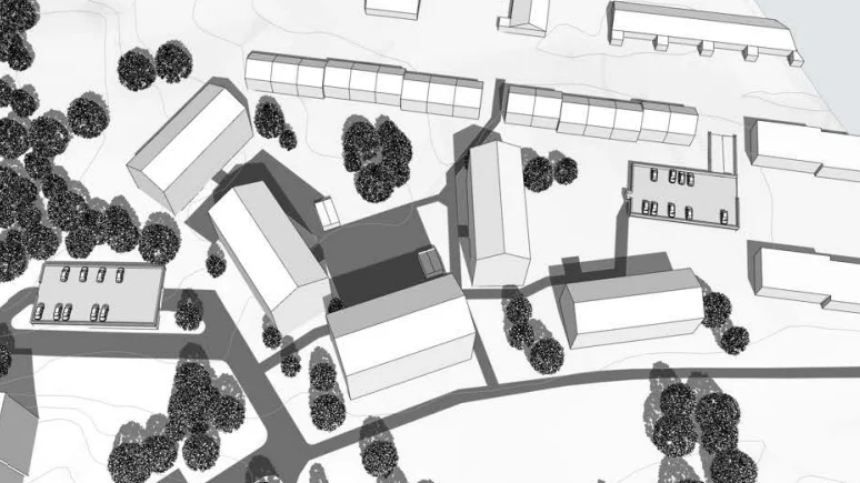 Grannarna i småhusen längst i norr klagar mot detta område, vars hus som mest blir sju våningar höga. 