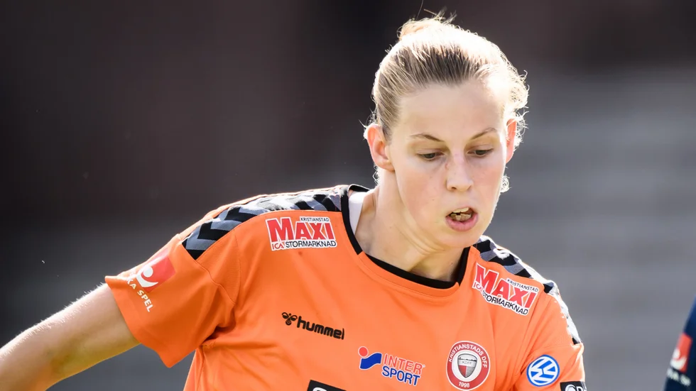 Kristianstads Amanda Edgren gjorde mål på Vittsjö. Arkivbild.