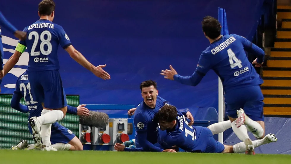 Chelsea firar mål mot Real Madrid i semifinalen, som tog laget till final. På onsdag beslutas om finalen ska spelas i Istanbul eller i London. Arkivbild.