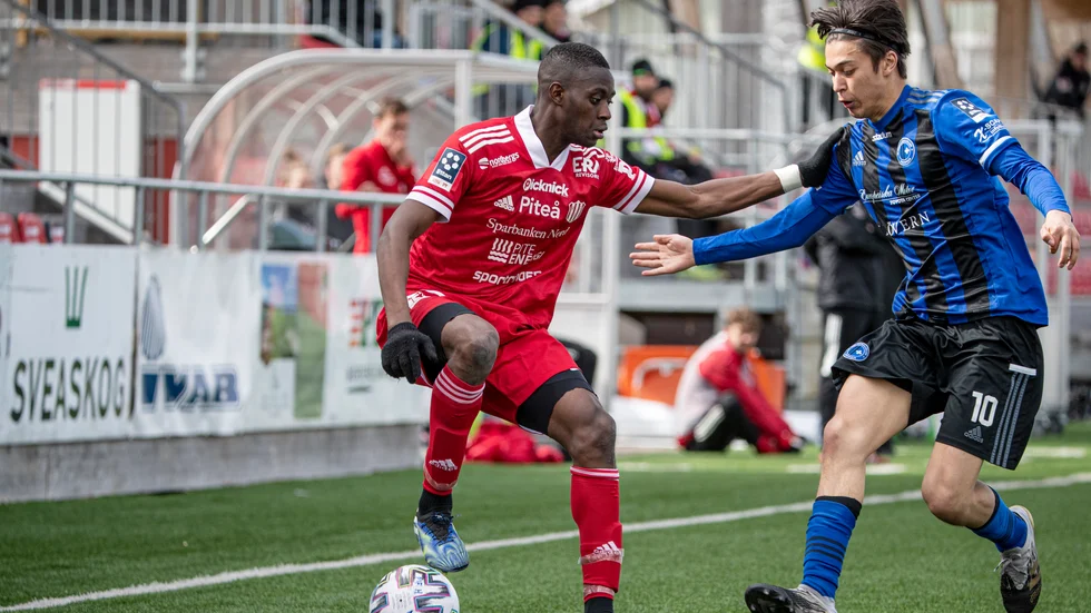 Modoumatarr Mbye lämnade Piteå i onsdags innan han hann underteckna kontraktet.