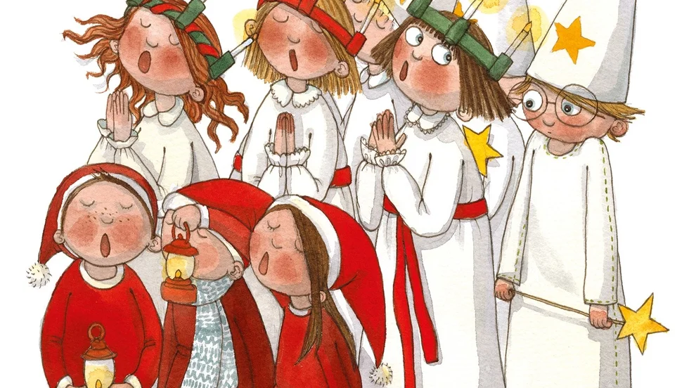 Nu är det jul igen! Och bokförlagen laddar med stämningsfulla böcker. I november ger Rabén & Sjögren ut en julsångbok med illustrationer av bland andra Maria Nilsson Thore. 