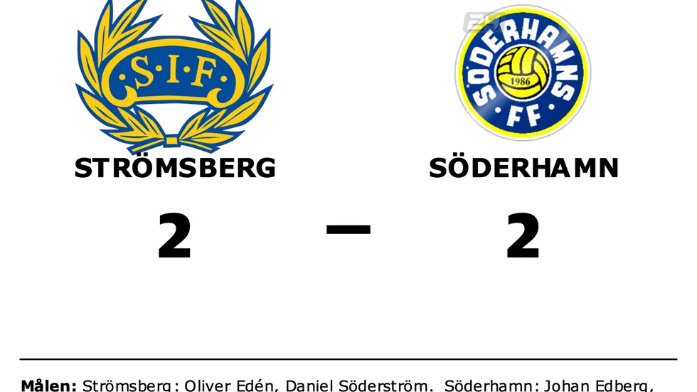 Strömsberg spelade lika mot Söderhamn