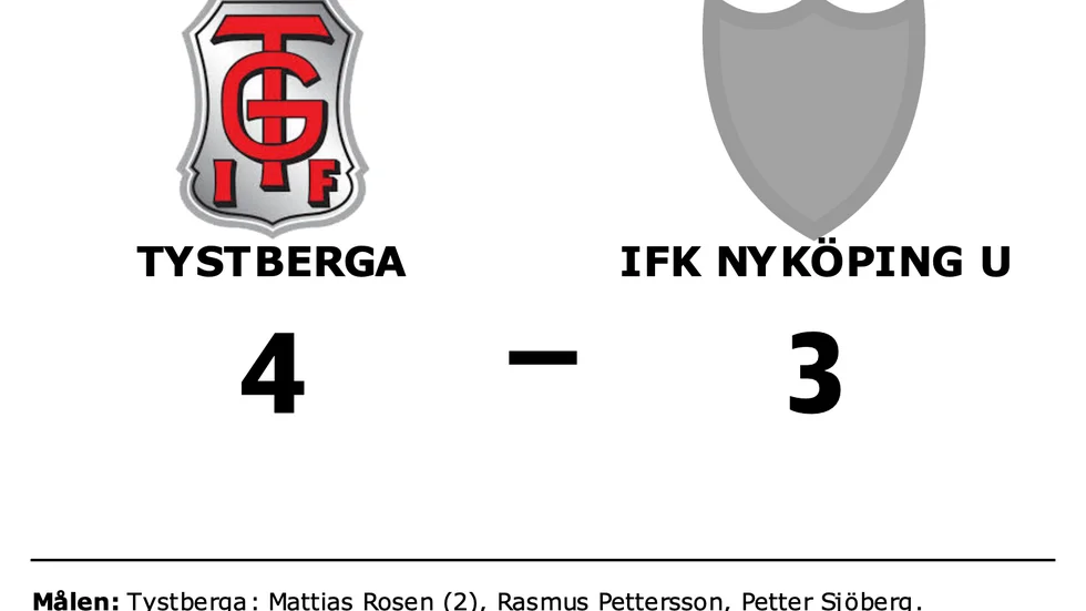 Tystberga vann mot IFK Nyköping U
