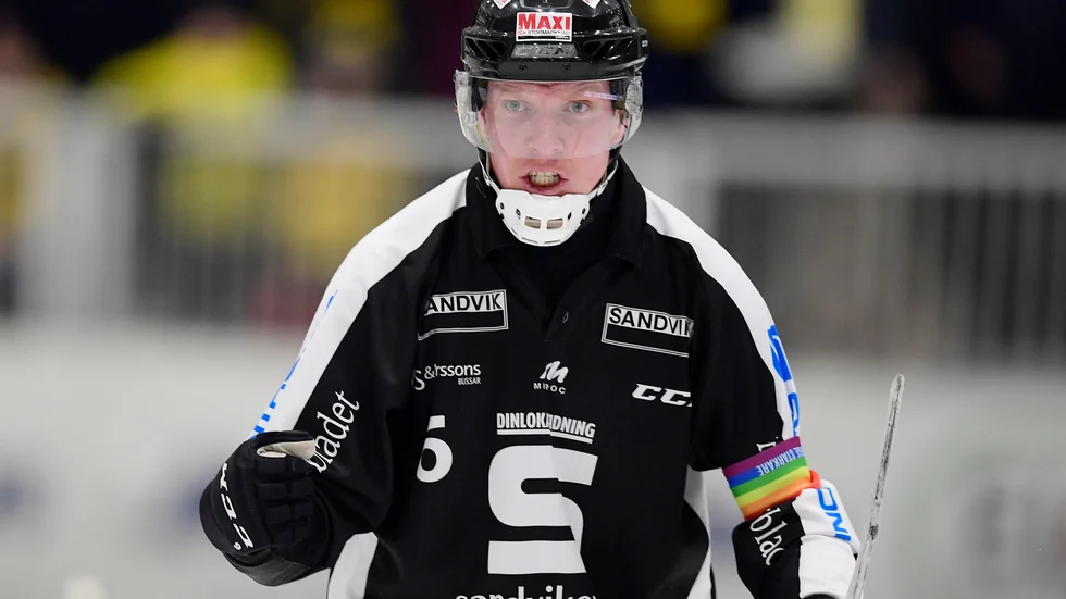 Sandvikens lagkapten Daniel Berlin är irriterad. Arkivbild.