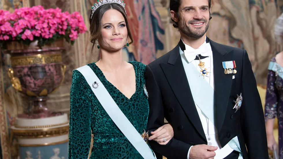 Prinsessan Sofia och prins Carl Philip på Stockholms slott 2019.