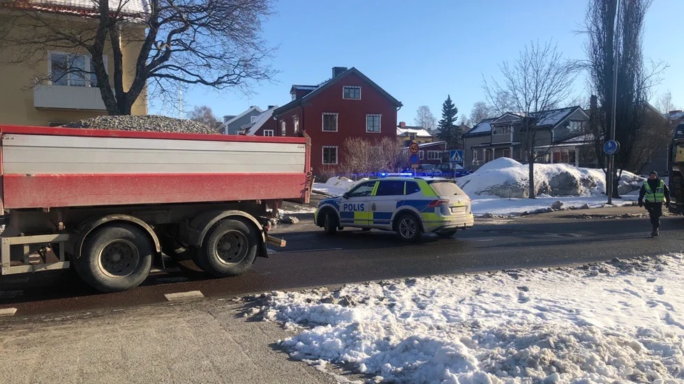 En trafikolycka inträffade i centrala Skellefteå på onsdagsmorgonen.