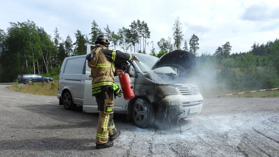 Räddningstjänsten på plats.