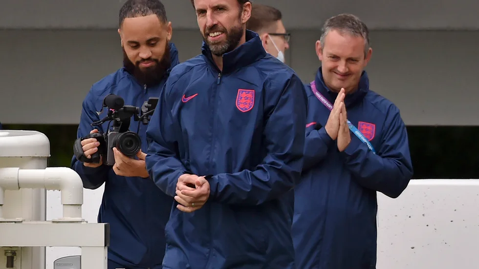 Förbundskapten Gareth Southgate i samband med Englands träning på St George's Park, Burton upon Trent.