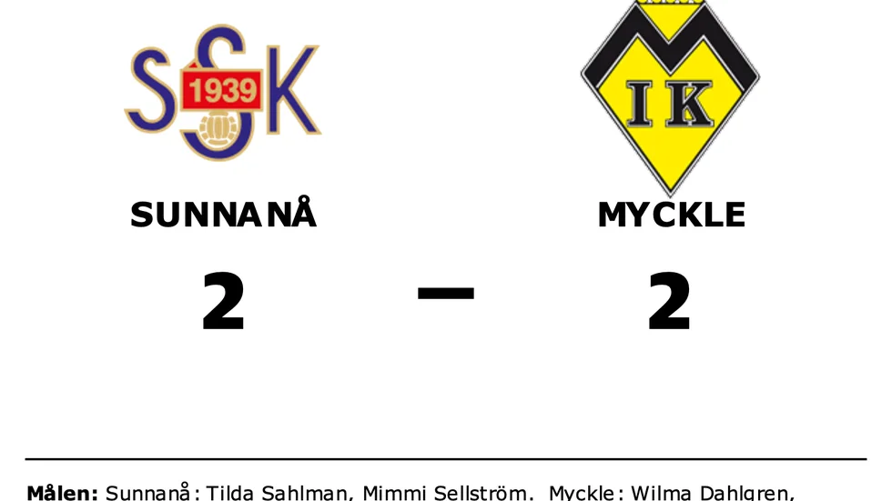 Sunnanå spelade lika mot Myckle