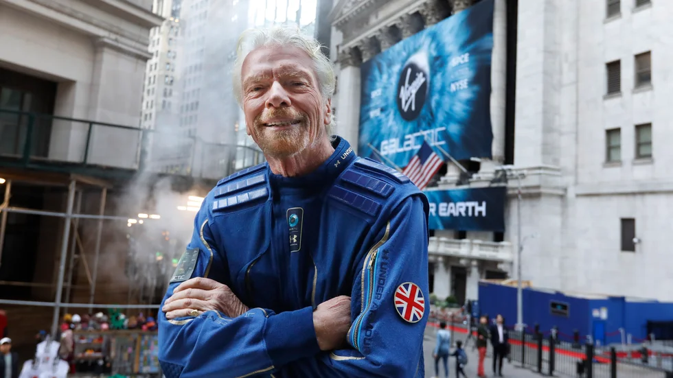 Den 70-årige brittiske miljardären Richard Branson hoppas komma ut i rymden före rivalen Jeff Bezos. Arkivbild.