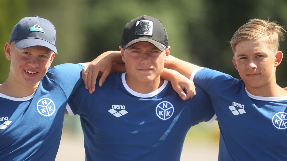 En medaljsamlande NKK-trio i form av Carl Bönnemark, Jacob Hellman och William Norén.