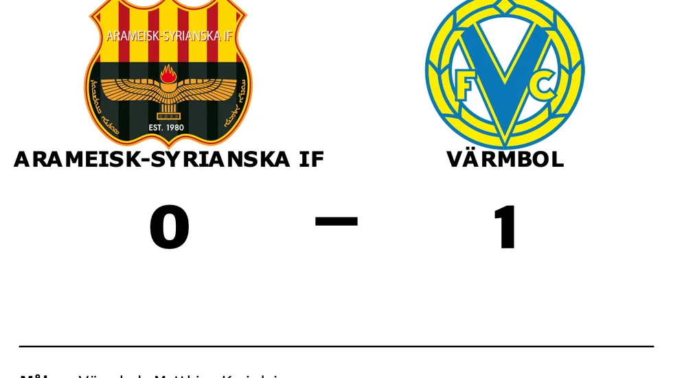 Arameisk-Syrianska IF förlorade mot Värmbol