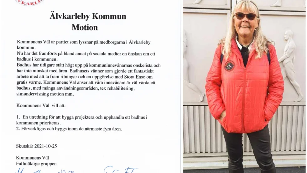 Partiet Kommunens Väl i Älvkarleby kommun vill få till kommunens första och enda badhus.