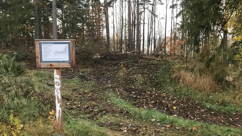 Fornlämningar skadade i Vallaskogen