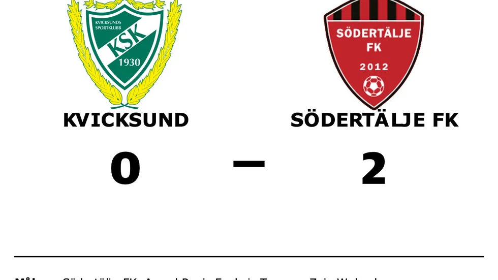 Kvicksunds SK förlorade mot Södertälje FK