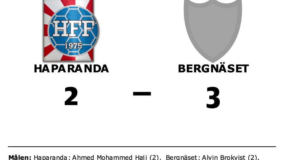 Haparanda förlorade mot Bergnäset