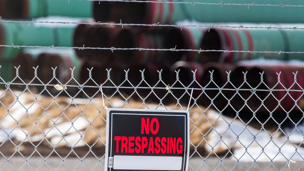 Bygget av oljeledningen Keystone XL avbryts. Arkivbild.