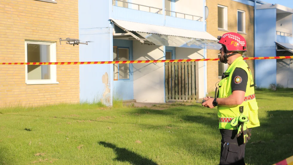 Drönare med värmekamera används bland annat vid byggnadsbränder.