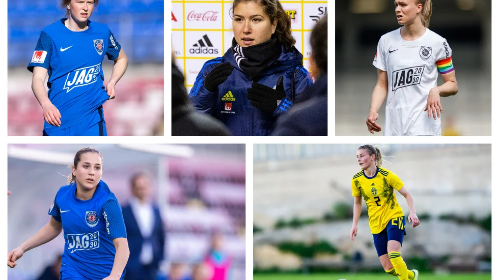 Emma Östlund, Loreta Kullashi, Matilda Plan, Felicia Saving och Amanda Nildén är Uniteds bidrag till U23-truppen.
