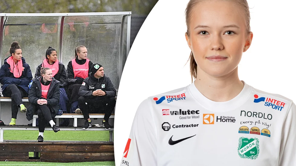 Sophia Eklund, till höger, lämnar Morön.