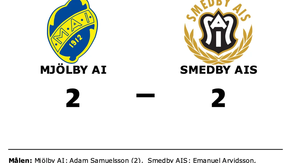 Mjölby AI spelade lika mot Smedby AIS