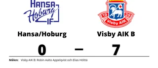 Målfest för Visby AIK B borta mot Hansa/Hoburg