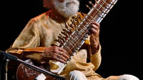 Ravi Shankar under en konsert i Bangalore i Indien i februari i år.