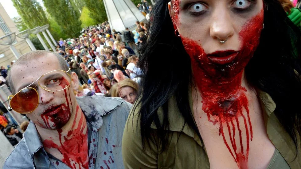 Zombietåg i Stockholm.