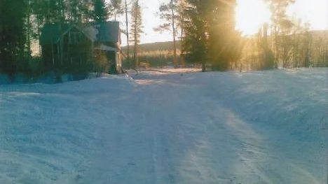 Övrabyn, Älvsbyn, en kall vinterdag.
