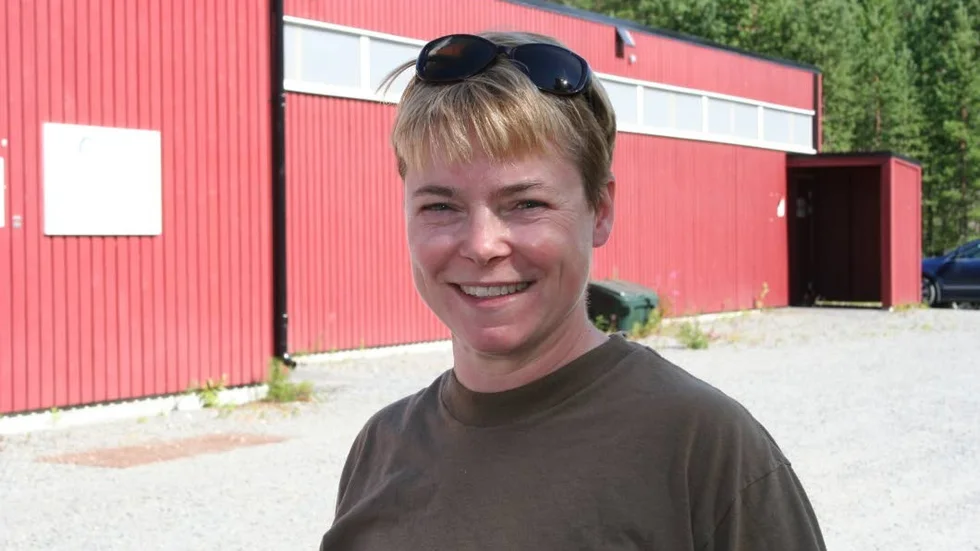 Guldglädje. Maria Öberg representerar Bodens Skyttesportklubb och vann under fredagen SM-guld.