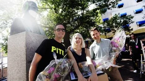 Från vänster: Årets utflyttade Pitebo Peter Sundberg, Veronica Maggio som Årets mentala Pitebo och Lars Gyllenhaal som Årets Pitebo.
