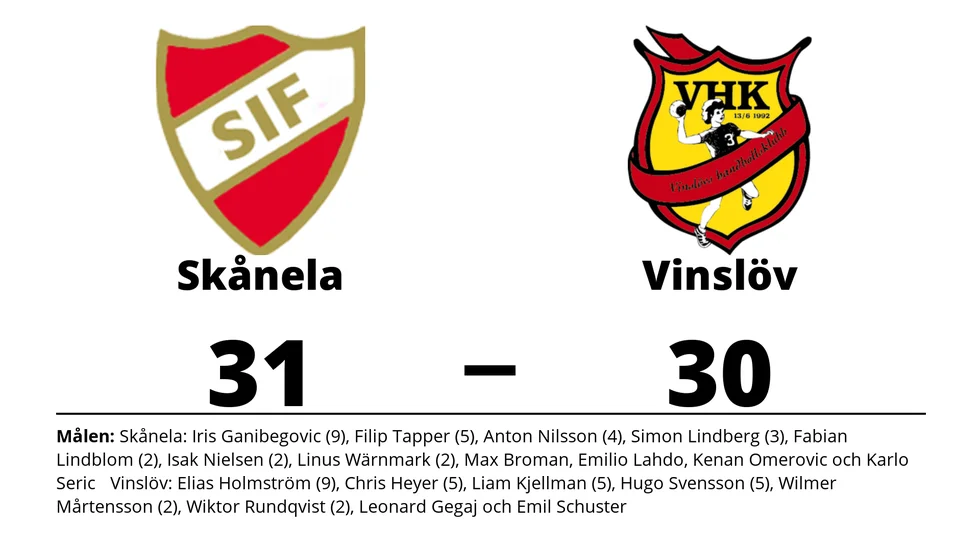 Skånela IF vann mot Vinslövs HK