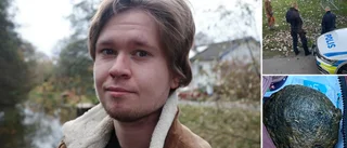 Nationella bombskyddet till Trosa – William Forsén bar hem kanonkula från ån: "Visste först inte vad det var"