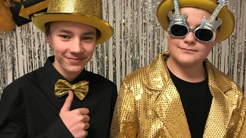 William Westberg och Marcus Lindberg på galakvällen.