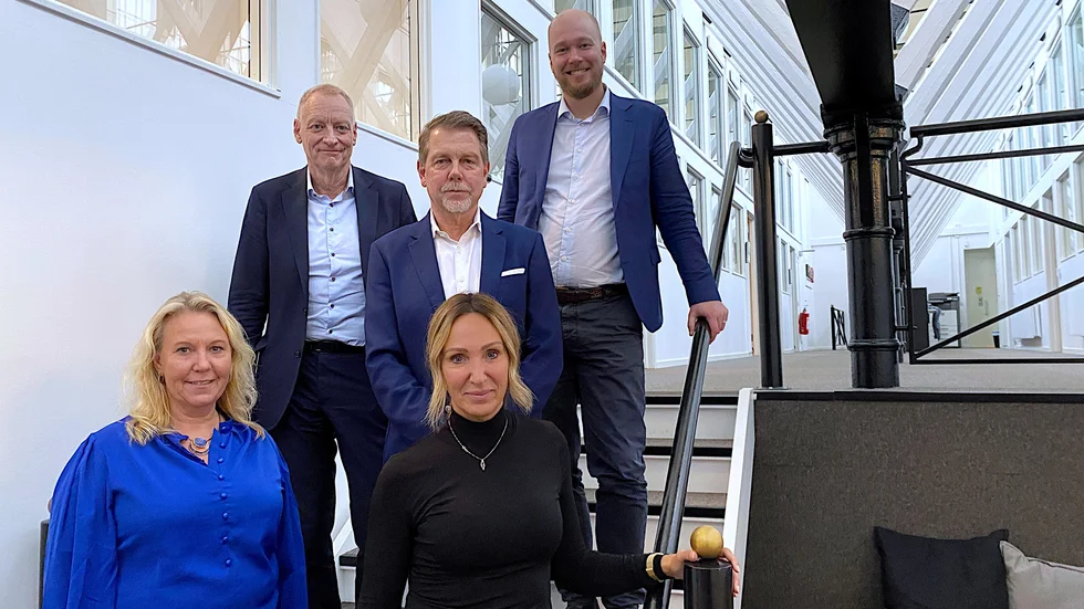 PrimeQ blir View ledger när företagen går samman. Marina Molin, Gunnar Nyhlén, Claes Völcker, Carin Torngren och Joseph Mogefors.
