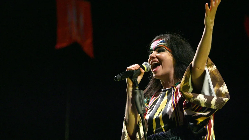 Björk spelar på Coachella. Arkivbild.