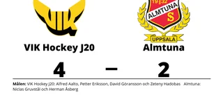 Fortsatt tungt för Almtuna efter förlust mot VIK Hockey J20