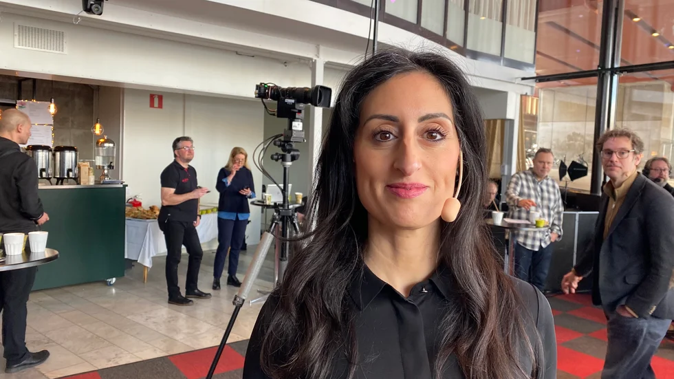 Nisha Besara ledde samtalet mellan Lars Trägårdh och Andreas Bergh.