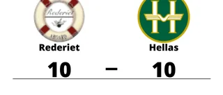 Rederiet och Hellas delade på poängen