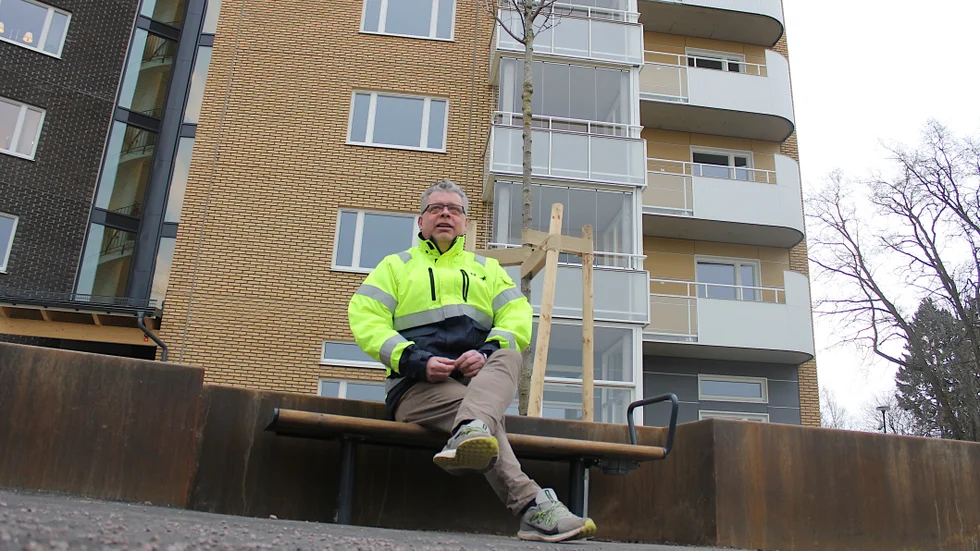 Mikael Lindberg är och har varit NCC:s projektledare och platschef på Platsens höghusbygge Facklan.