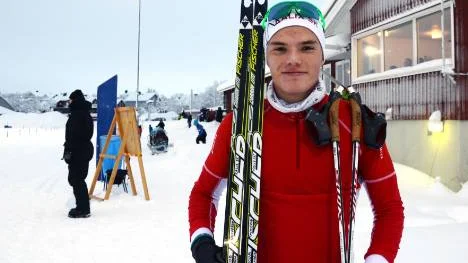 Jacob Engström, Kalix SK vann sprinten i sin klass.