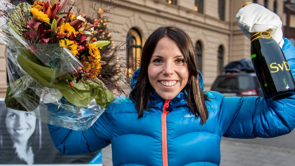 Stjärnan. Charlotte Kalla var stor favorit till bragdguldet på förhand. Nu fick hon dela det med sina stafettkompisar från OS i Sotji.
