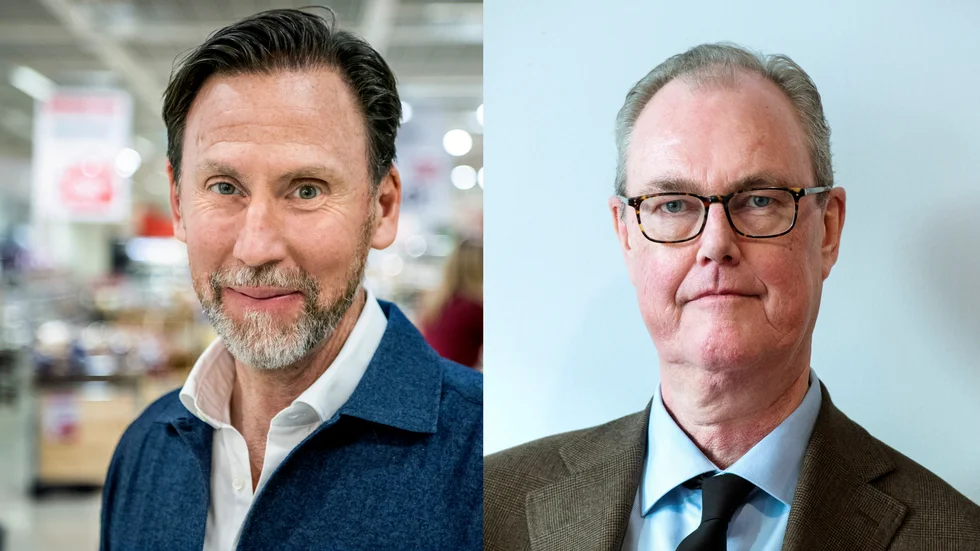 Från vänster Klas Balkow, vd Axfood, och Icas tidigare vd Per Strömberg. Arkivbilder.