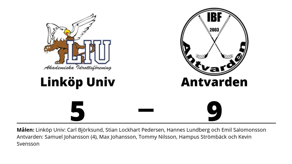 LiU AIF IBK förlorade mot IBF Antvarden