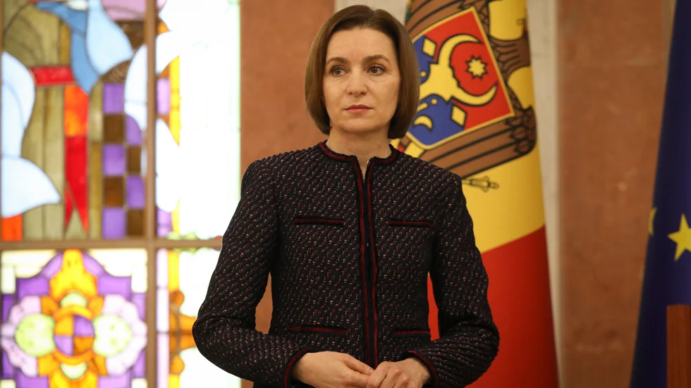 Enligt Moldaviens president Maia Sandu har Ryssland långt gångna planer på att störta landets regering. Arkivbild.
