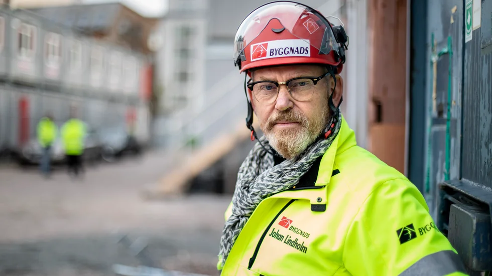 Johan Lindholm, ordförande i Svenska Byggnadsarbetareförbundet, Byggnads. Arkivbild.
