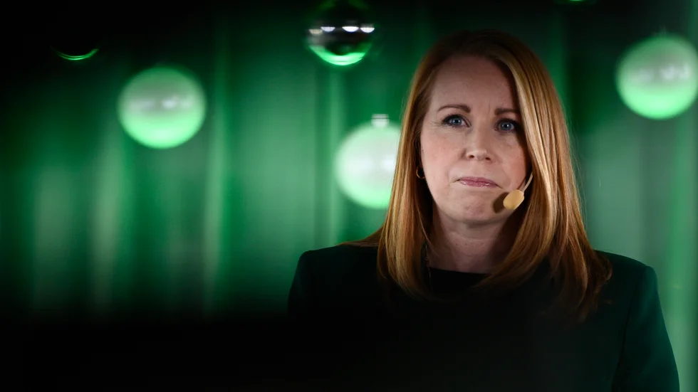 Centerpartiets Annie Lööf höll sitt sista jultal som partiledare den 7 december 2022. Insändarskribenten tycker att hon slutade som en förlorare i politiken. (Arkivbild)