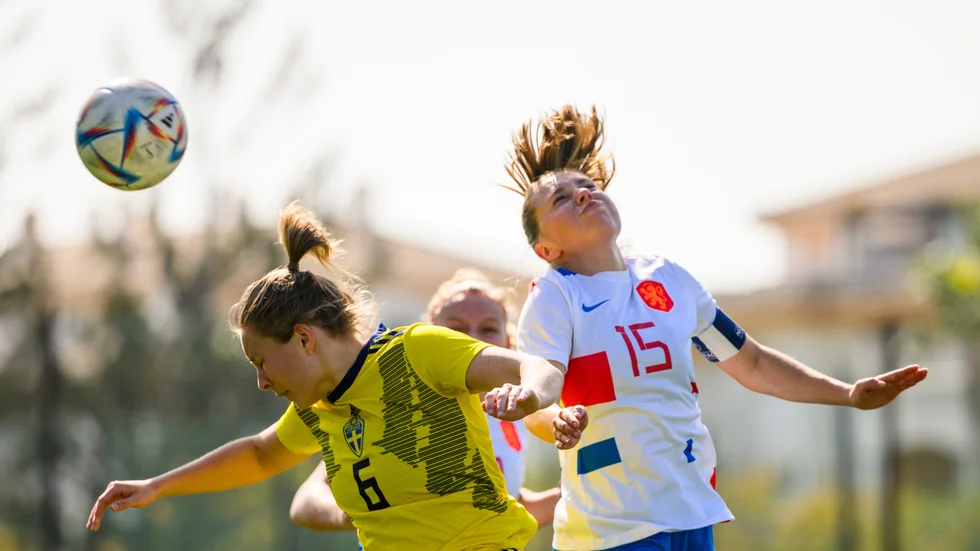 Fanny Andersson gjorde Sveriges segermål i U23-landskampen mot Nederländerna i Marbella.