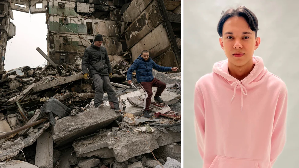 Pavlo, 17, chockades av Rysslands invasion och flydde via båt in i Polen och vidare till Sverige. Nu går han på Westerlundska gymnasiet.